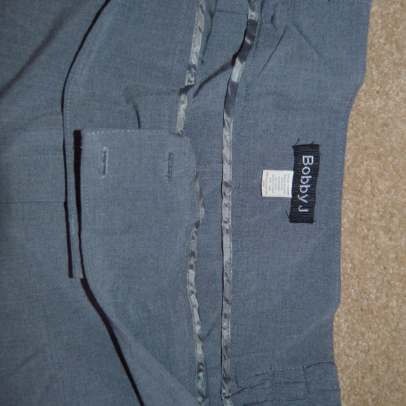 Bobby J Plus Size 24W Grey Wide Leg Dress Pants - Picture 2 of 3